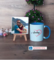 Sevgiliye Hediye Fotoğraflı Dekoratif Taş, Kupa Bardak Beyaz Hediye (Model 4)