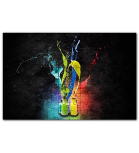 Cakapuzzle Şişelerde Boyamalar Görseli Puzzle Yapboz MDF (Ahşap) (500 Parça)