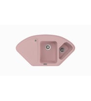POLEX Cristalüx Granit Evye P-CR1 Tezgah Altı Ve Tezgah Üstü Mutfak Evyesi 104,5x57cm (Pembe)