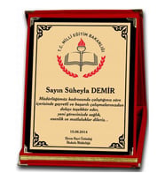 Kişiye Özel Mini Kadife Albüm Plaket 15x20  Ödül Ürünü (Kırmızı)