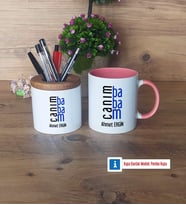 Babaya Hediye Kalemlik, Kupa Bardak T Kişiye Özel Hediye (Model 9)