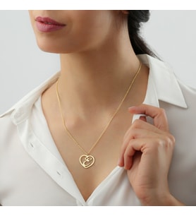 Gümüş Kişiye Özel Harf Kolye 925 Ayar Gümüş Kolye (Gold)