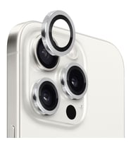 ALLY iPhone 15 Pro/15 Pro Max Kamera Lens Koruma Cami (Gümüş)