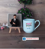 Felsefe Öğretmeni Fotoğraflı Dekoratif Taş, Kupa Bardak Beyaz Hediye (Model 5)