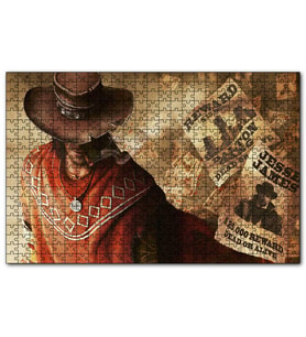 Cakapuzzle Batıdaki En Hızlı Kovboy Görseli  Puzzle Yapboz MDF (Ahşap) (255 Parça)
