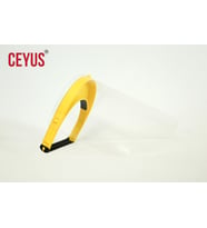 Ceyus Medikal Yüz Koruma Siperlik 2 Adet, Mekanizmalı Açılabilir, Ayarlı, Anti Fog - Buğu Yapmaz (Sarı)