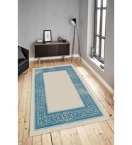 Dijital Baskılı Yıkanabilir Kaymaz Modern Renkli Salon Halısı Mutfak Halısı Yolluk ND-HY-1365 (Mavi)