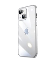 Vendas iPhone 13 Uyumlu ( iPhone 13 ) Pilas Serisi Elektroplated Sert PC Renkli Çerçeveli Silikon Kılıf (Gümüş)
