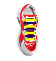 Young Laces Yeni Nesil Silikon Ayakkabı Bağcığı 14 Adetli Set Bağcık Bağlamaktan Kurtarır TA007 (Sarı-Lacivert)