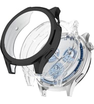 Huawei Watch GT 5 46mm 2li Set Silikon Parlak Renkli Ekran Koruyuculu Kasa Koruy (Siyah)