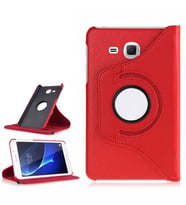 Samsung Galaxy Tab 4 T280 T283 T285 Kılıf 360 Dönebilen Standlı Case (Kırmızı)