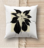 BK Gift Modern Art Tasarımlı Beyaz Kırlent Yastık, Ev Hediyesi, Ev Dekorasyonu, Dekoratif Hediye (Model 2)