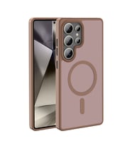 Galaxy S25 Ultra Kılıf Magsafe Şarj Özellikli Mat Arka Yüzey Zore Sio Kapak (Bej)