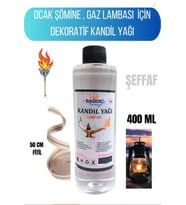 Sağdıç Saraciye Kandil Yağı Kokusuz Dumansız Iç Mekan Kandil Sıvısı 400ml +50cm Fitil kndlsagdc01 (Beyaz)