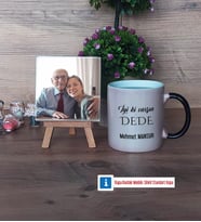 Dedeye Hediye Fotoğraflı Dekoratif Taş, Kupa Bardak Beyaz Hediye (Model 9)