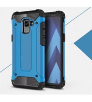 Galaxy A7 2018 Armor Hibrit Kaliteli Zırh Kılıf (Mavi)