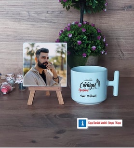 Edebiyat Öğretmeni Fotoğraflı Dekoratif Taş, Kupa Bardak Beyaz Hediye Öğretmenler Günü Hediyesi (Model 12)