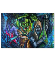 Cakapuzzle Duvar Boyama Elektrogitaristler ve Canavar Davulcu  Puzzle Yapboz MDF (Ahşap) (255 Parça)
