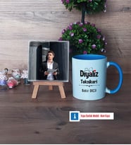 Diyaliz Teknikeri Fotoğraflı Dekoratif Taş, Kupa Bardak Beyaz Hediye (Model 4)