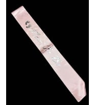 Saten Üzerine Mom To Be Yazılı Kuşak (Gümüş-A.Pembe)