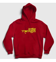Presmono Unisex Kırmızı Five Arctic Monkeys Kapüşonlu Sweatshirt 13563tt (Kırmızı)
