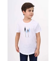 Toontoy Erkek Çocuk Baskılı Tişört (Beyaz)