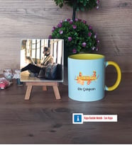 Arkeolog Fotoğraflı Dekoratif Taş, Kupa Bardak Beyaz Hediye (Model 7)