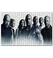 Cakapuzzle  Dwayne Johnson Statham Michelle   Puzzle Yapboz MDF (Ahşap) (500 Parça)