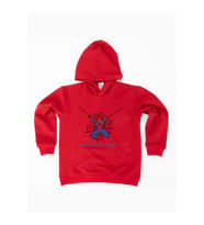 Spiderman baskılı örümcek adam kapüşonlu pamuklu kumaş çocuk sweatshirt (Kırmızı)