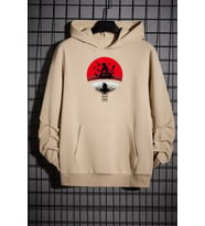 Unisex Itachi Uchiha Baskılı Sweatshirt (Bej)