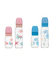 CAM BİBERON 250 ML VE 125 ML WEE BABY 2'Lİ KLASİK (Beyaz)