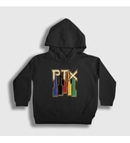 Presmono Unisex Çocuk Beyaz Vintage Pentatonix Kapüşonlu Sweatshirt 75691tt (Siyah)