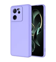 Xiaomi Mi 13T Pro Kılıf Kamera Korumalı iÇi Süet Dokulu Lansman Tipi Silikon (Lila)
