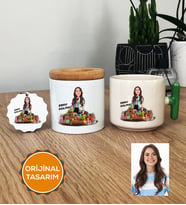 Kişiye Özel Karikatürlü Diyetisyen Hediye Seti T Kupa, Kalemlik, Anahtarlık Kadın Diyetisyene Hediye Diyetisyenler Günü Hediyesi (Yeşil)