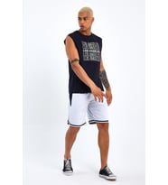 Erkek Bisiklet Yaka Regular Fit New York Baskılı Tişort SPR22TS123 (Siyah)