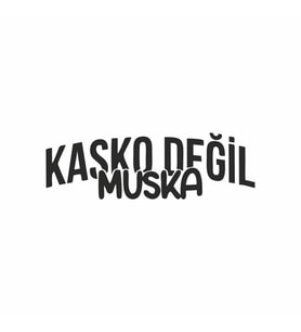 Kasko Değil Muska Araba Sticker siyah 16x5 CM (Siyah)