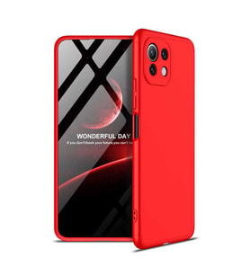 Xiaomi Mi 11 Lite Kılıf Zore Ays Full Koruma Kılıf (Kırmızı)