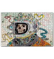Cakapuzzle Uzay Kıyafetli Kurukafa  Puzzle Yapboz MDF (Ahşap) (500 Parça)