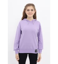 Toontoy Kız Çocuk Nakışlı Sweatshirt (Lila)