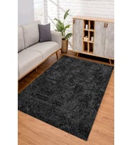 Dijital Kaymaz Taban Yıkanabilir Renkli Salon Halısı Mutfak Halısı Yolluk ND-SD-1184 (Siyah)