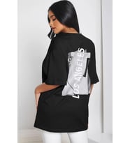Unisex Live in The Moment Tasarım Tshirt (Siyah)