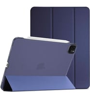 Apple iPad Pro 11 3. Nesil 2021 Kılıf PU Deri Smart Standlı Case A2377 A2459 A23 (Lacivert)