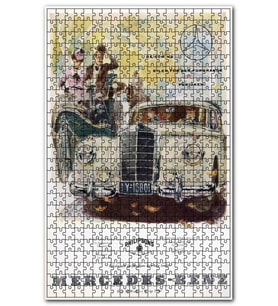 Cakapuzzle At Üç Tekerlekli Otomobil Mercedes Otomobil Puzzle Yapboz MDF (Ahşap) (1000 Parça)