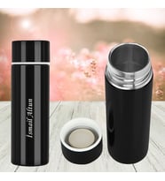 Kişiye Özel İsim Yazılı Paslanmaz Çelik Mini Termos Mug (Siyah)