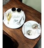 Adoration Polyester Söz Tepsisi (Beyaz Gümüş)