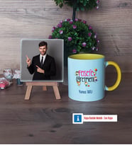 Felsefe Öğretmeni Fotoğraflı Dekoratif Taş, Kupa Bardak Beyaz Hediye (Model 7)