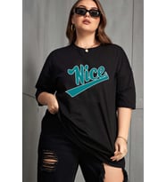 Unisex Nice Tasarım Tshirt (Siyah)