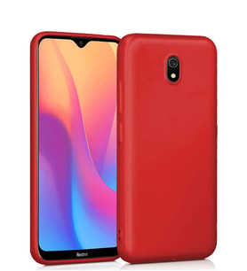 Microsonic Matte Silicone Xiaomi Redmi 8A Kılıf (Kırmızı)