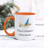 Okul Müdürü Tasarımlı Kişiye Özel Kupa Bardak (Turuncu)