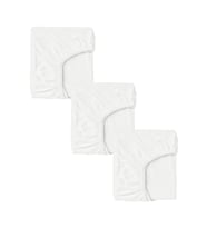 3 Adet 50 x 90 x 10 cm Anne Yanı Lastikli Penye Kumaş Bebek Çarşafı (Beyaz)
